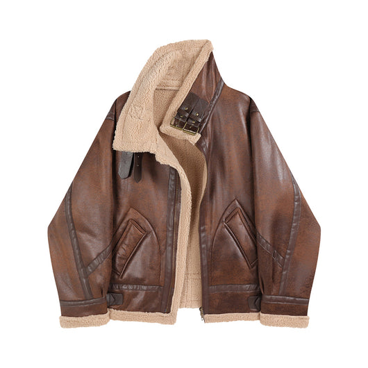 Chaqueta de Invierno para Mujer con Cuello de Piel de Cordero - Image 4