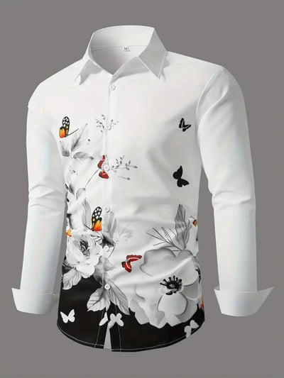 Camisa Estampada 3D Manga Larga Hombre - Diseño Moderno Primavera Otoño - Image 11