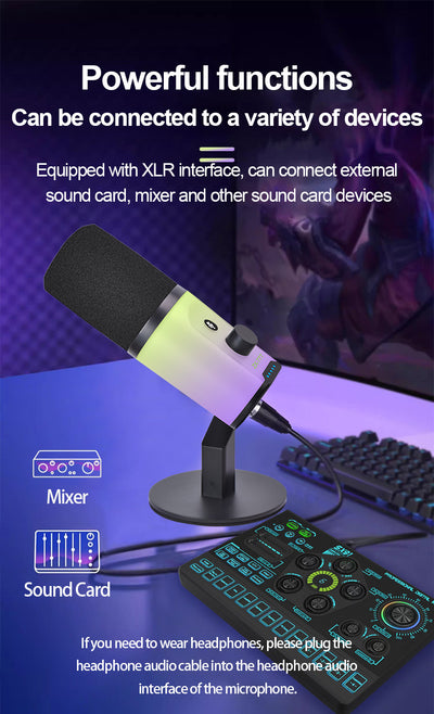 Micrófono XLR USB Dual Modo con Bobina Móvil y Reducción de Ruido ZX777 - Image 11