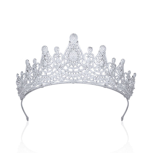 Diadema de Novia con Coronita de Circonitas - Image 5