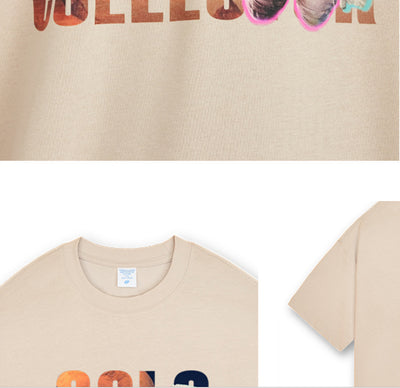 Camiseta Suelta Estampado Astronauta Manga Corta para Hombre - Image 14