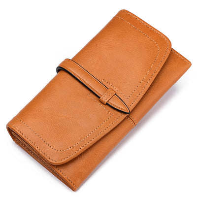 Billetera Retro Grande para Mujer con Cierre de Cremallera y Capacidad Expandible - Image 8