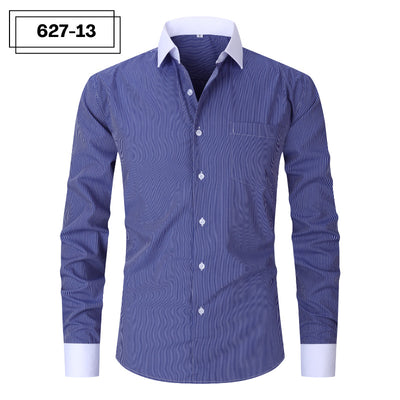 Camisa Rayada de Verano para Hombre Talla Grande - Image 25