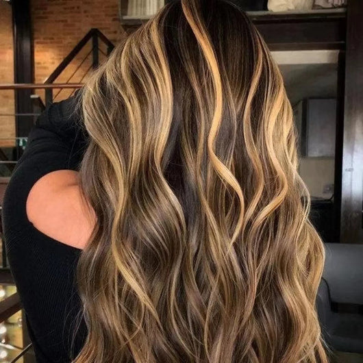 Peluca Frontal de Encaje Ombre Ondas Grandes - Degradado Negro - Image 14