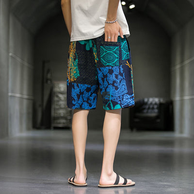 Shorts de Playa Talla Grande Estilo Chino en Algodón y Lino - Image 3