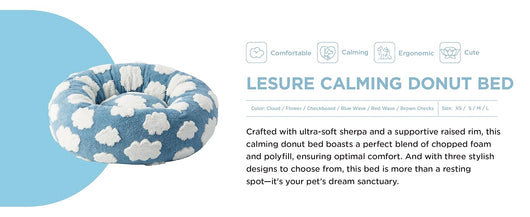 Cama Donut para Gatos y Perros Pequeños - Cama Calmante Moderna con Funda Jacquard Suave - Image 16