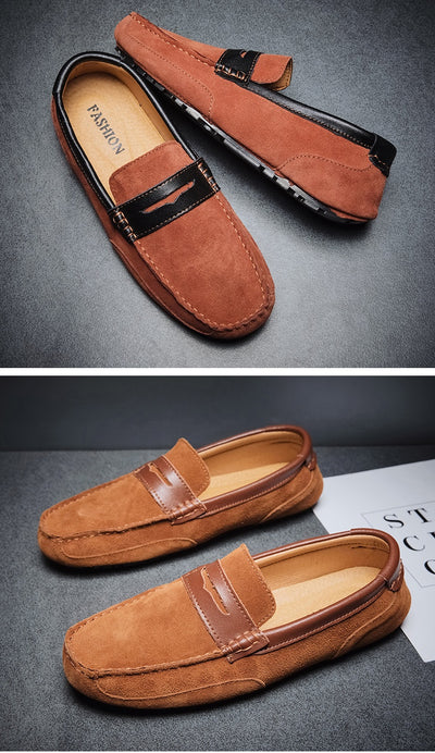 Mocasín de Cuero con Detalles en Contraste - Zapatos Versátiles para Hombre - Image 16