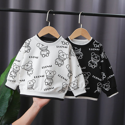 Playera Infantil Estilo Coreano con Oso Estampado Completo - Image 3