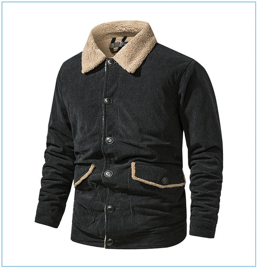 Chaqueta de Cachemira Gruesa para Hombre - Corte Holgado y Casual - Image 23