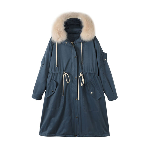 Chaqueta Acolchada Suelta Estilo Coreano con Cintura y Forro de Terciopelo - Image 8