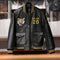 Chaqueta de Cuero para Hombre con Cuello Mao - Estilo Casual Deportivo