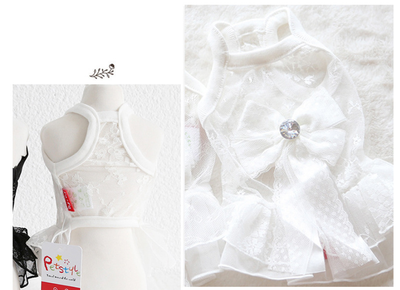 Vestido de Encaje para Mascotas Pequeñas - Falda de Boda Elegante - Image 6