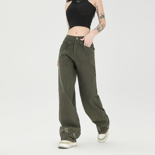 Pantalones Casuales de Trabajo Desgastado para Mujer - Image 2