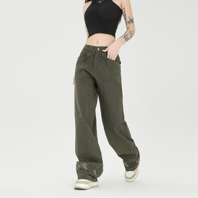 Pantalones Casuales de Trabajo Desgastado para Mujer - Image 2