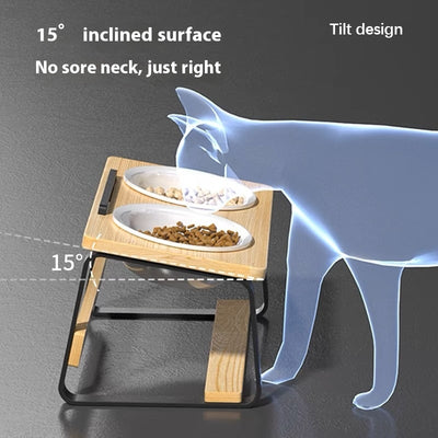 Comedero Doble para Mascotas con Soporte Ergonómico para la Columna - Image 4