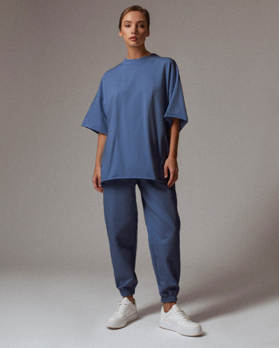 Conjunto Casual Femenino Primavera-Verano: Blusa Holgada y Leggings de Colores Sólidos - Image 12