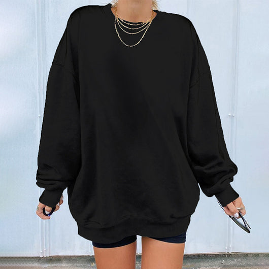 Sudadera Suelta sin Capucha con Estampado de Letras para Mujer - Image 10