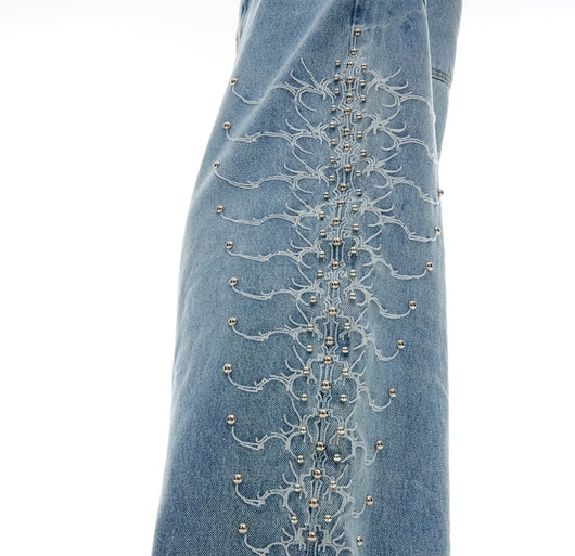 Jeans Retro Vintage con Remaches Metálicos y Detalles Backbone - Image 14