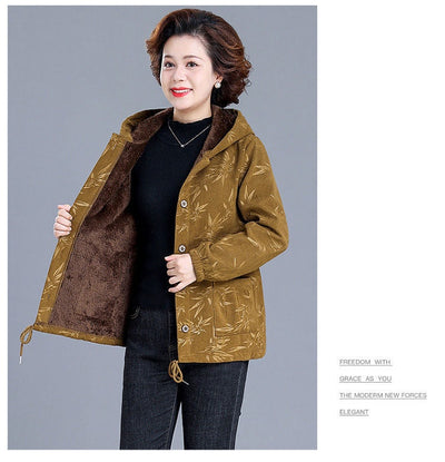 Abrigo Acolchado con Capucha para Mujer Madura - Chaqueta Térmica Forrada en Fleece - Image 20
