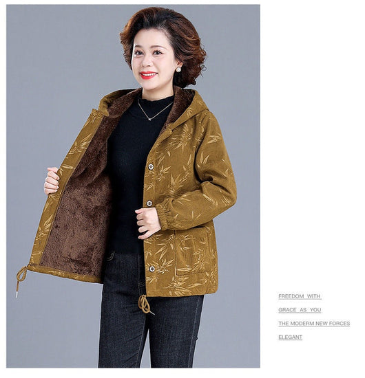 Abrigo Acolchado con Capucha para Mujer Madura - Chaqueta Térmica Forrada en Fleece - Image 20
