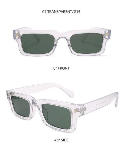 Gafas de Sol Retro Rectangulares Vintage para Hombre - Image 12