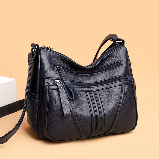 Bolso Mensajero de Cuero Genuino Estilo Minimalista - Image 3