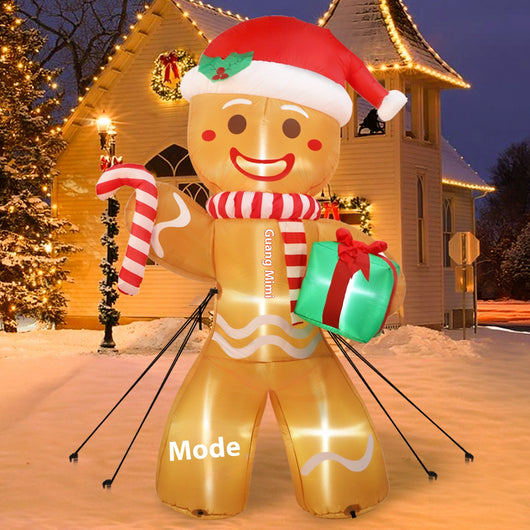 Muñeco Inflable Navideño de Jengibre con Luz LED para Exterior - Image 16