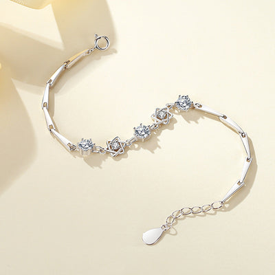 Pulsera de Plata Esterlina 925 con Estrella de Seis Puntas para Mujer - Image 5