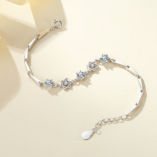 Pulsera de Plata Esterlina 925 con Estrella de Seis Puntas para Mujer - Image 5