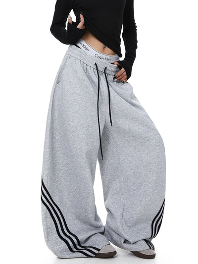 Pantalones de Chándal Cortos Retro a Rayas con Bloques de Color para Mujer - Image 11