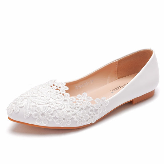 Zapatos Planos Blancos de Punta Afilada - Comodidad y Elegancia - Image 2