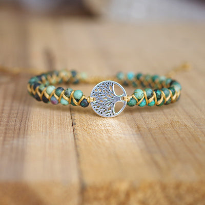 Pulsera de Ágata Natural Tejida a Mano - Yoga, Amistad y Amor - Image 12