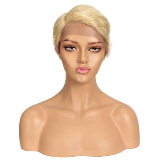 Peluca Corta de Cabello Real Europeo y Americano - Image 8