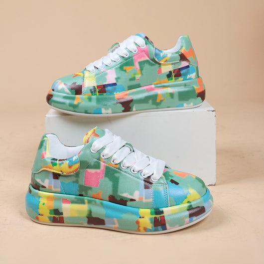 Zapatillas Deportivas Plataforma Mujer con Diseño Pintado a Mano - Image 12