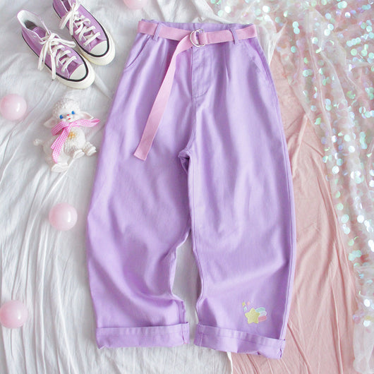 Pantalones Anchos Morado para Niña - Estilo Moderno y Cómodo - Image 10
