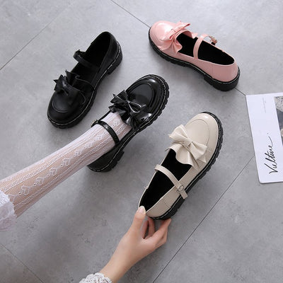 Zapatos Lolita de Cuero Grueso Retro Japonés para Mujer - Image 11