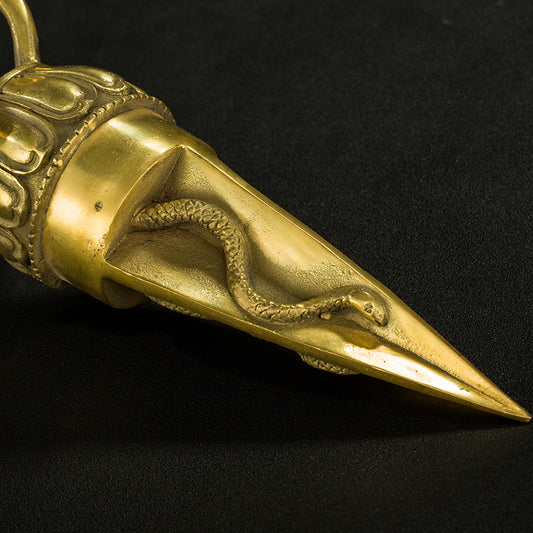 Vajra Cabeza de Caballo de Cobre Puro - Instrumento Tibetano Antiguo para Decoración - Image 2