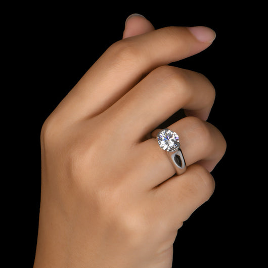 Anillo de Plata 925 con Diamante SONA de 2 Quilates para Mujer - Image 5