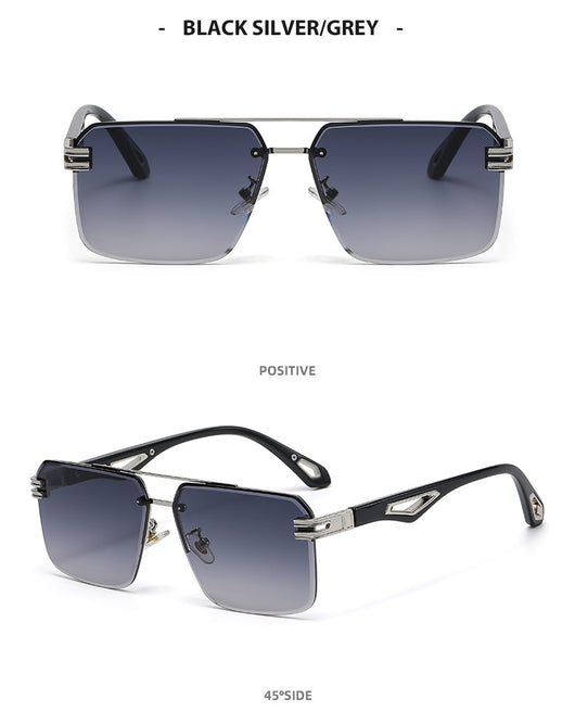 Gafas de Sol sin Marco con Puente Doble - Image 18