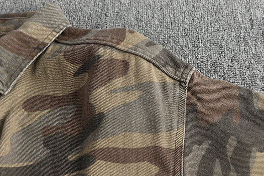 Camisa Abrigo de Trabajo Vintage en Algodón Desteñido - Image 17
