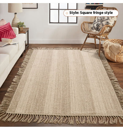 Alfombra de Lana Natural Blanco Leche - Diseño Moderno Minimalista para Sala y Dormitorio - Image 20