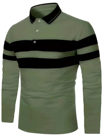 Camisa Business Casual Manga Larga con Detalles de Costura para Hombre - Image 8