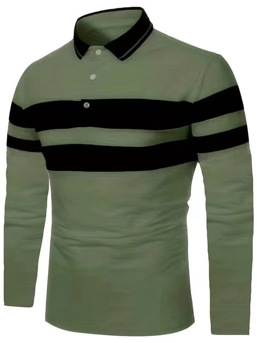 Camisa Business Casual Manga Larga con Detalles de Costura para Hombre - Image 8