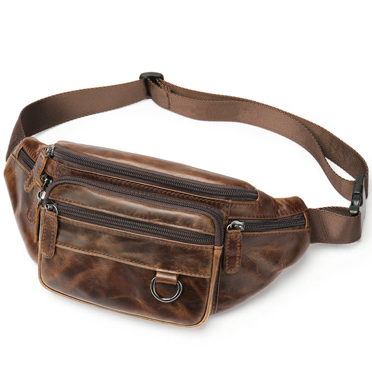 Bolsa Pecho Cuero Multifuncional para Hombre con Correa Cruzada - Image 6