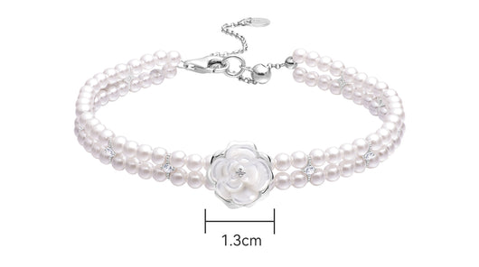Pulsera Camelia Sombra Lunar Desmontable Doble para Primavera y Verano - Image 6
