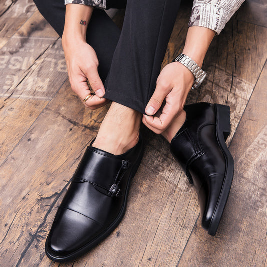 Zapatos de Cuero Slip-On Británicos Talla Grande para Hombre - Image 2