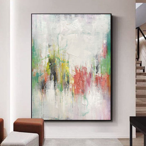 Cuadro Abstracto Moderno Texturizado - Pintura al Óleo Artesanal para Sala de Estar