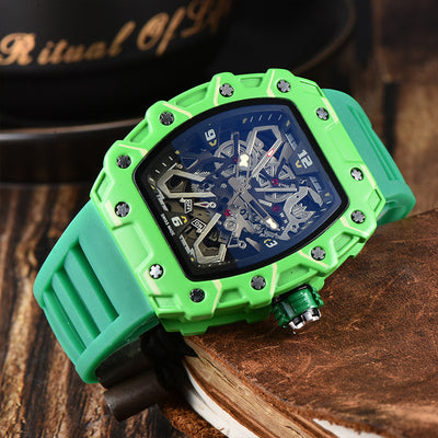 Reloj de Cuarzo para Hombre con Diseño de Onda y Calendario - Image 7