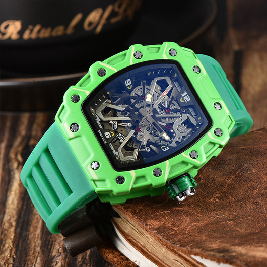 Reloj de Cuarzo para Hombre con Diseño de Onda y Calendario - Image 7