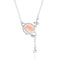 Collar de Plata Esterlina con Piedra de Luna y Planeta - Cadena Clavícula con Borla